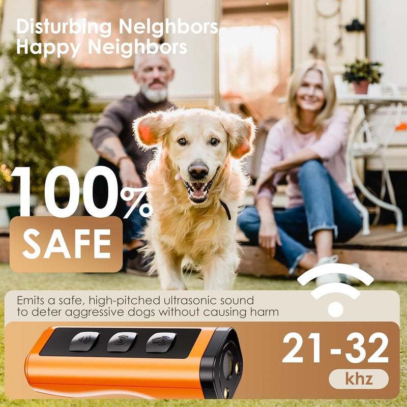 VUL Dog Bark Deterrent Devices,Anti Barking Device for Dogs(Own Or Neighbour'S Dog), Long Range Ultrasonic 50ft, Alternative to Painful Dog Training Collars and Bark Collars,Dogs Training - Image 4